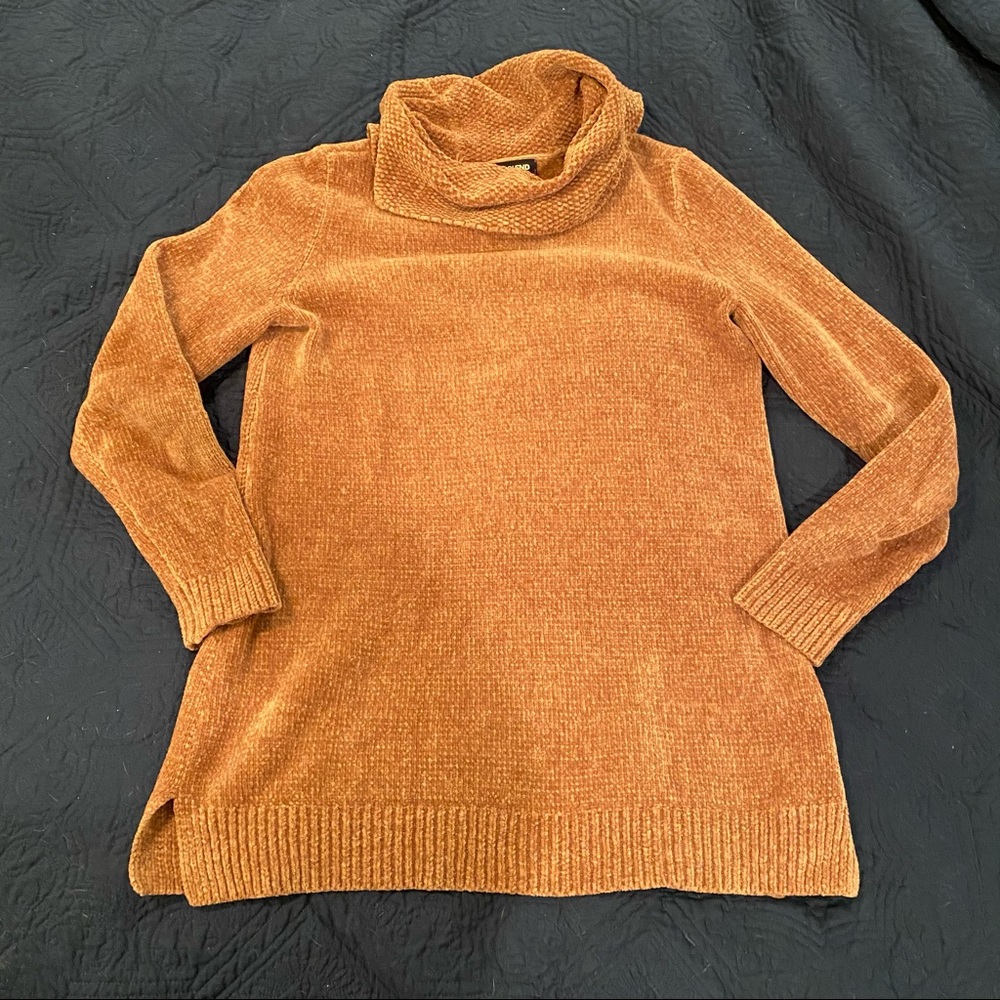 Blush/beige lands end cowlneck sweater